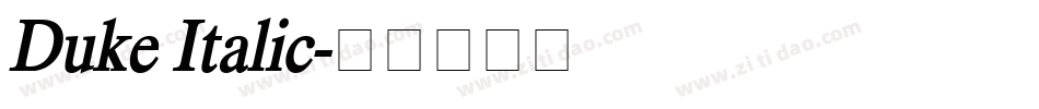 Duke Italic字体转换